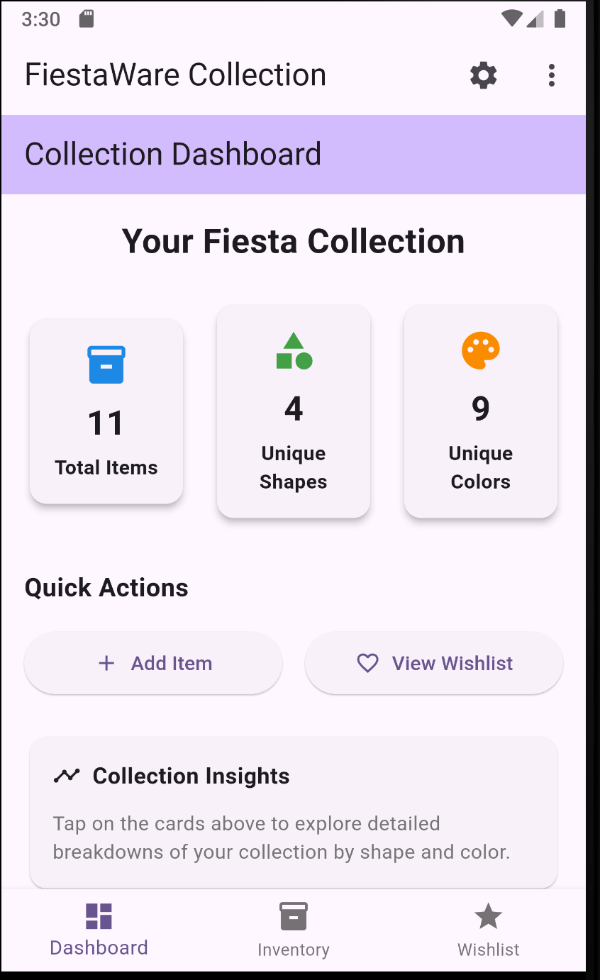 Main Dashboard Overview